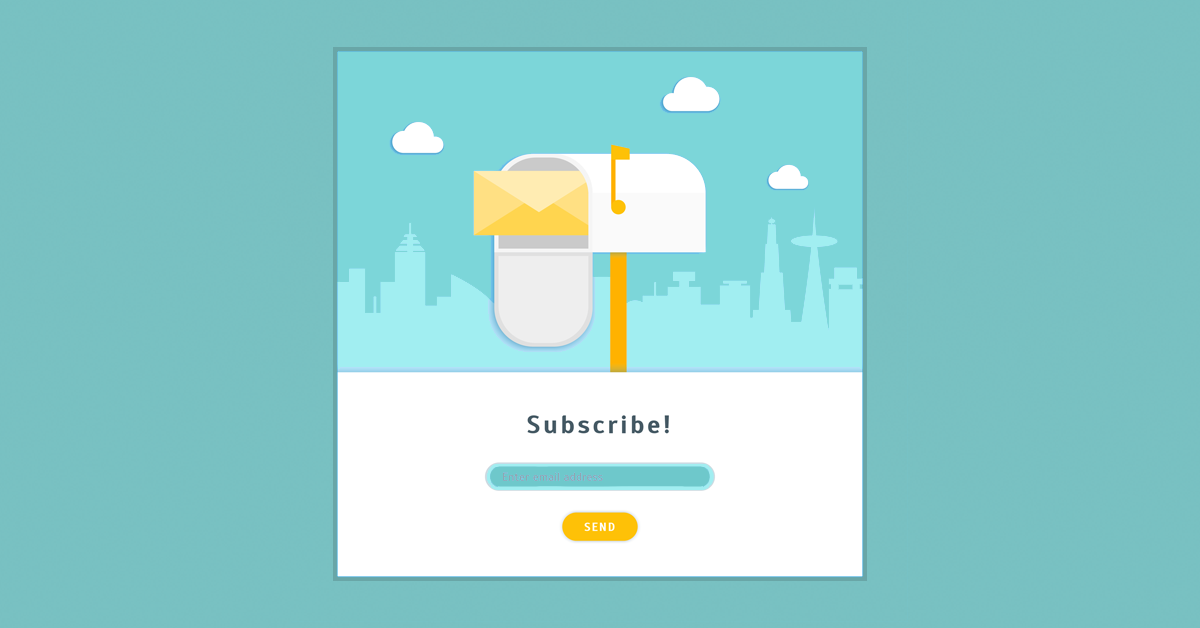 Illustration of an email opt in form